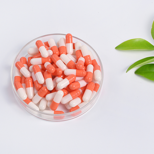 White Orange Medicinal Dietary Supplements Empty HPMC Capsules