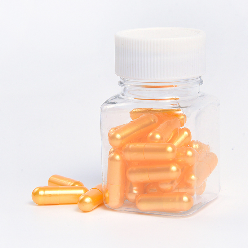 Pearl Yellow Beauty Care Empty Vacant Gelatin Capsules
