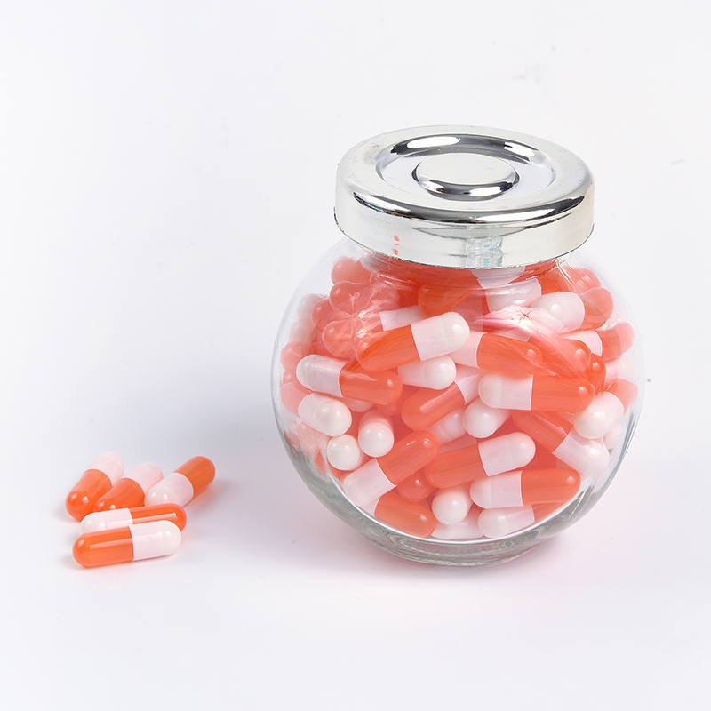 White & Orange Vegetable Empty Vacant Gelatin Capsules